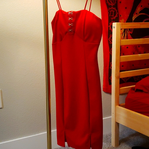 Red Scobe mini dress - Picture 1 of 3